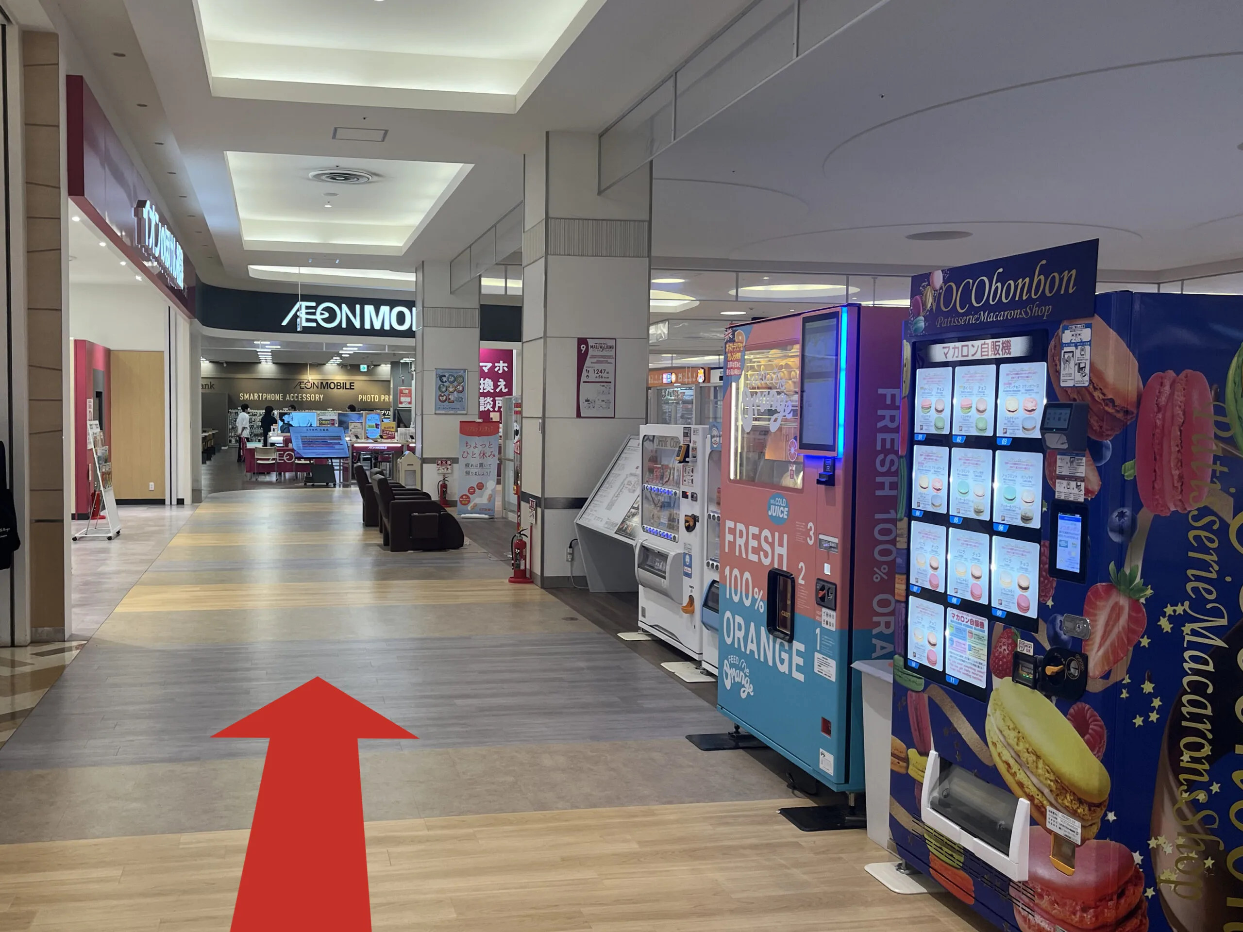 イオンモール船橋店への道順 5: 3F