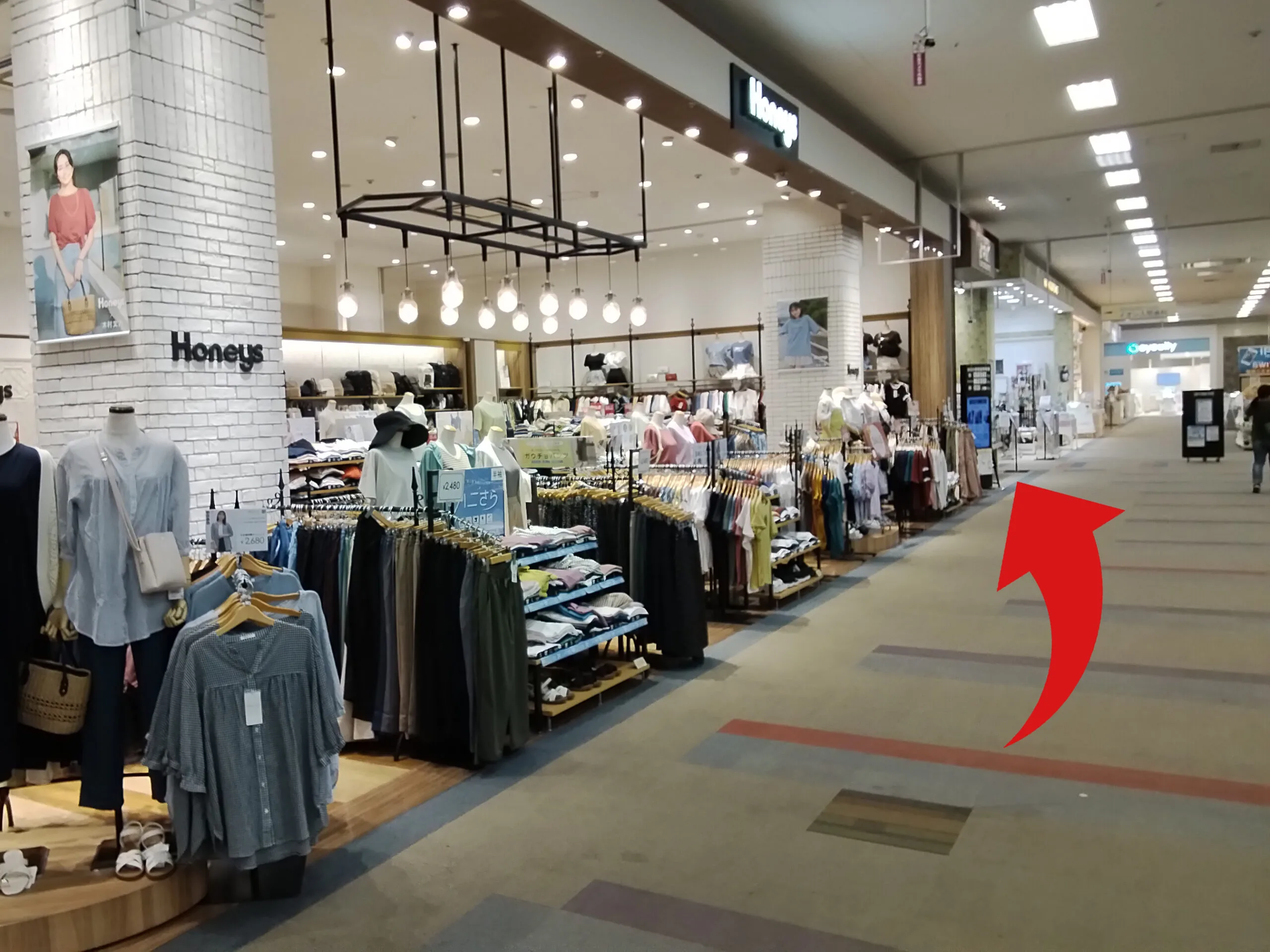 イオンスタイル入間店への道順 3: Honeys