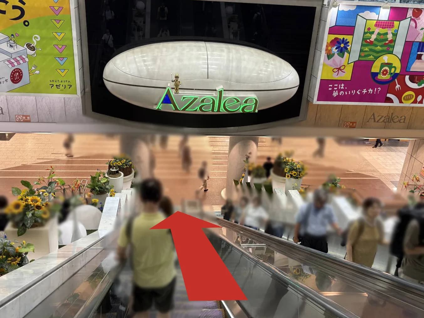 川崎アゼリア店への道順 5: アゼリアエスカレーター写真.jpg-のコピー