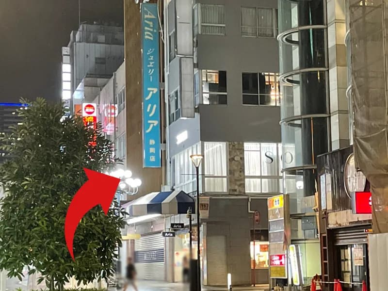 静岡店への道順 10: アリア静岡店の看板写真