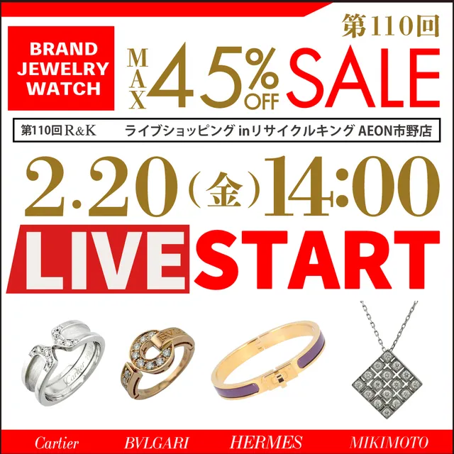 第110回ライブショッピングinリサイクルキングイオンモール浜松市野店